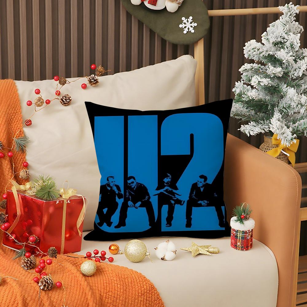 Rock Band U-U2 Cool Pillow Case Printing Pillowcase Living Room Sofa Cushion Cover Bedroom Room Decor
