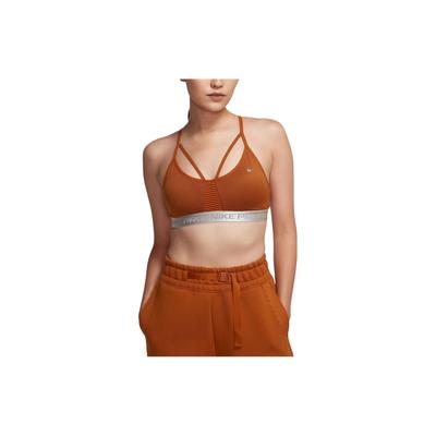 Logo Letter Print Spliced Sports Bra Women Underwear Brown BV6343-857