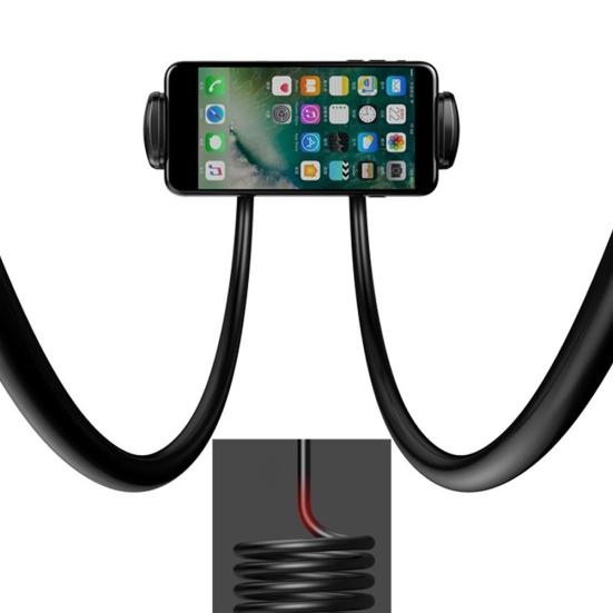 Universal 360 Degree Neckband Phone Holder Rotation Flexible Stand Strap Bracket
