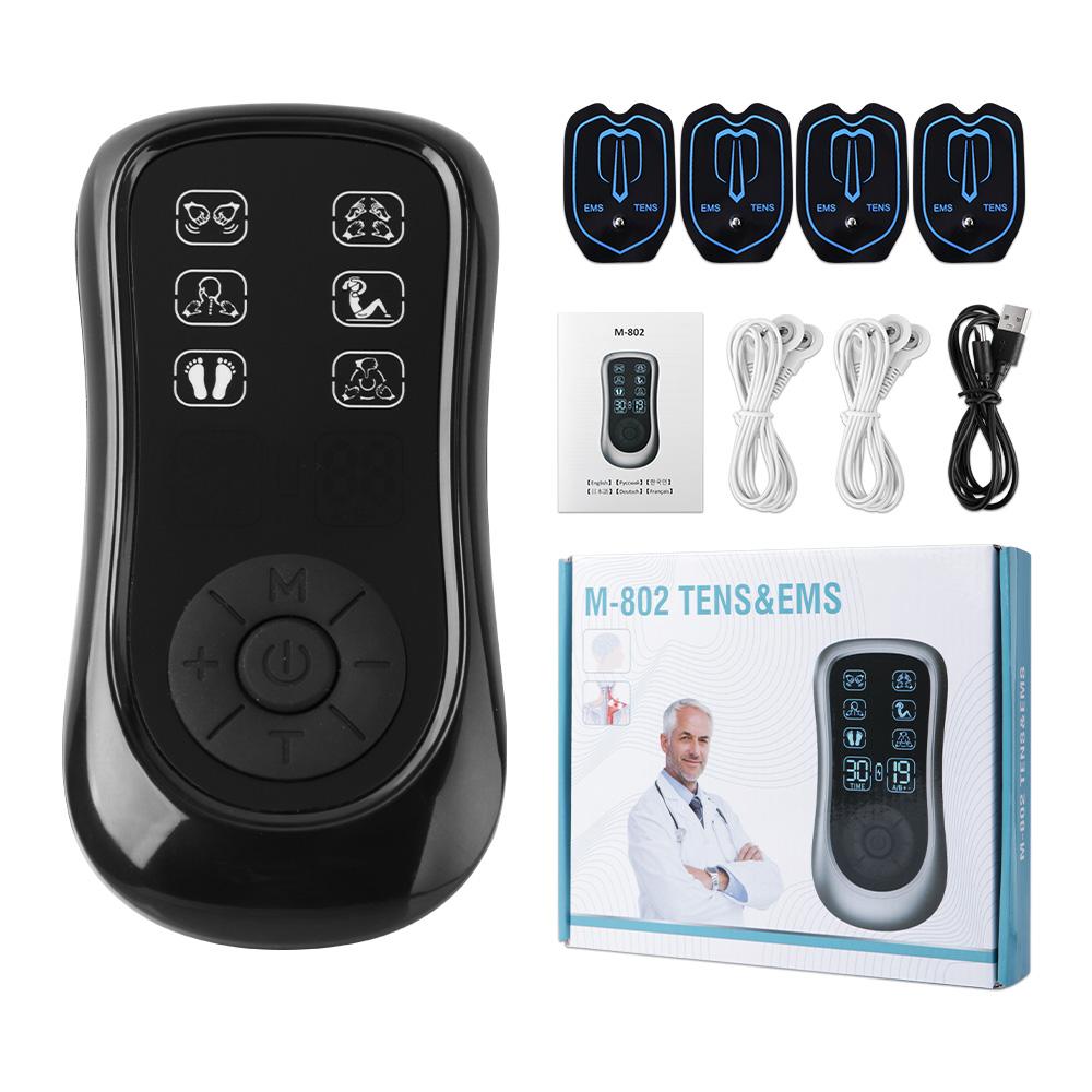 

ЭМС ТЕНС Электрический стимулятор мышц Устройство 16 уровней Массажная единица Машина Меридиан Физиотерапия Пульс Абдоминальный Массажер для тела
