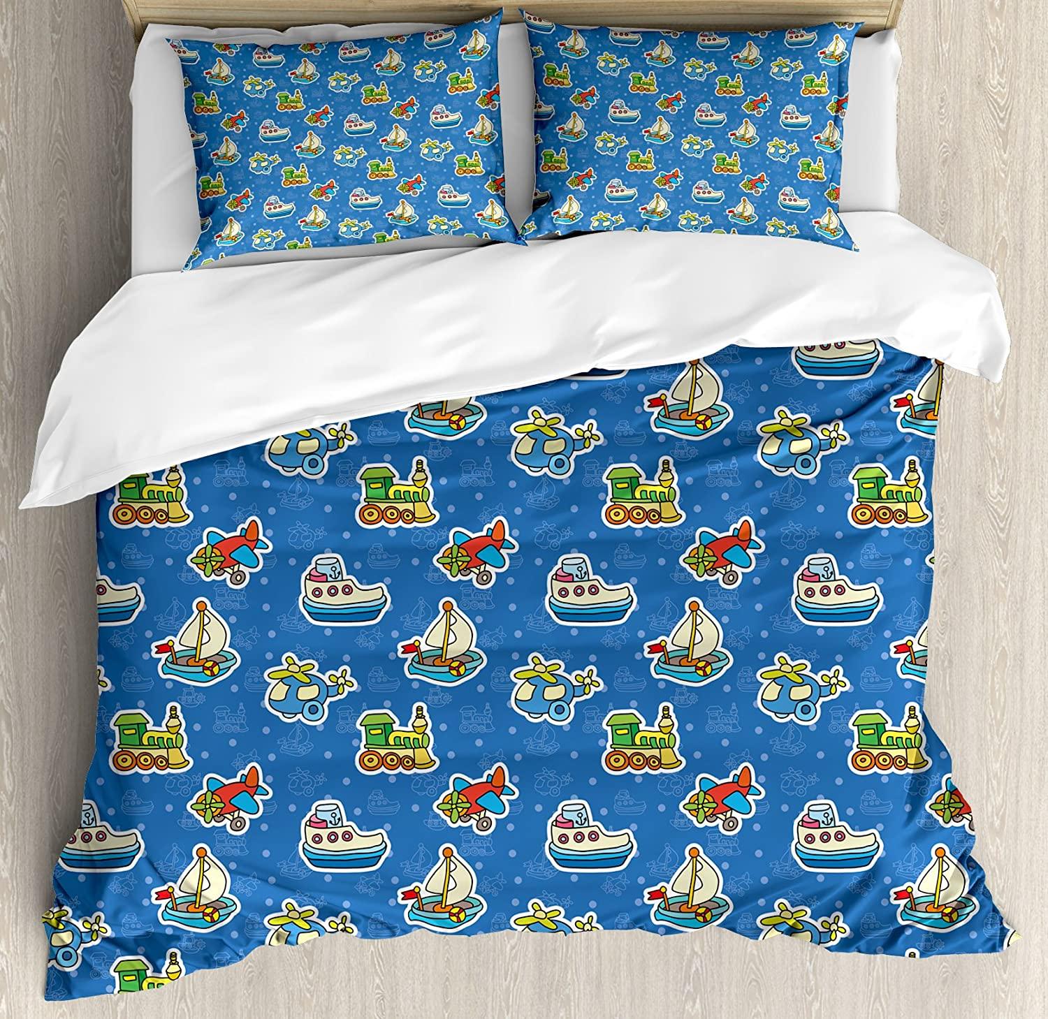 

Airplane Bedding Set For Bedroom Bed Home Planes Fying In Air Aviation Love Airport Helico Duvet Cover Quilt Cover Pillowcase EU single(135x200cm)