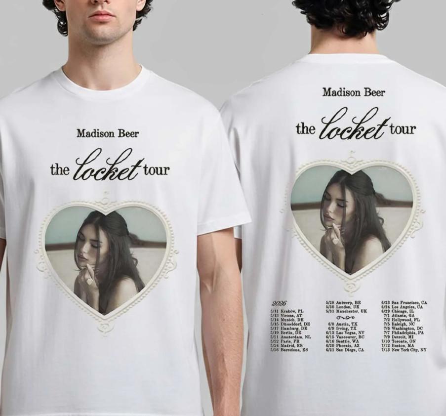 Madison Beer The Locket Tour 2026 World Tour Schedule Dates Two Sided TShirt Unisex T-Shirt XXXL