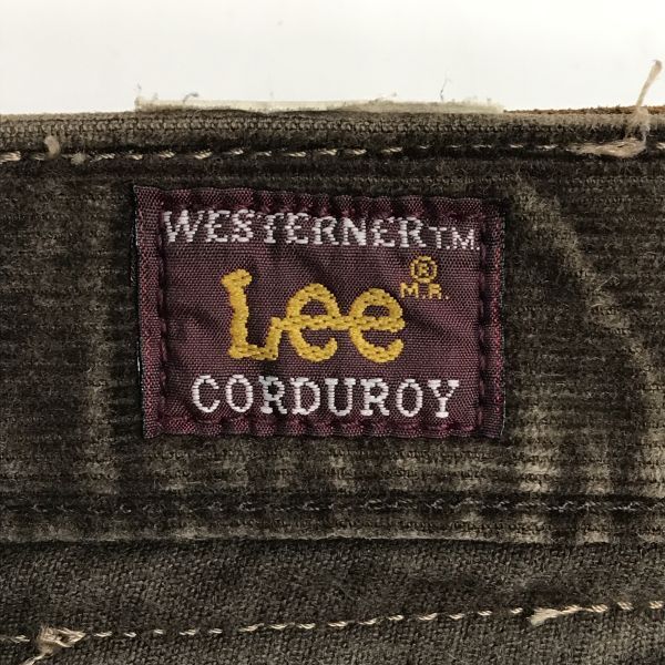 90s Vintage Lee Corduroy Pants Men W30x33 Inseam 74cm Brown trousers(USED)