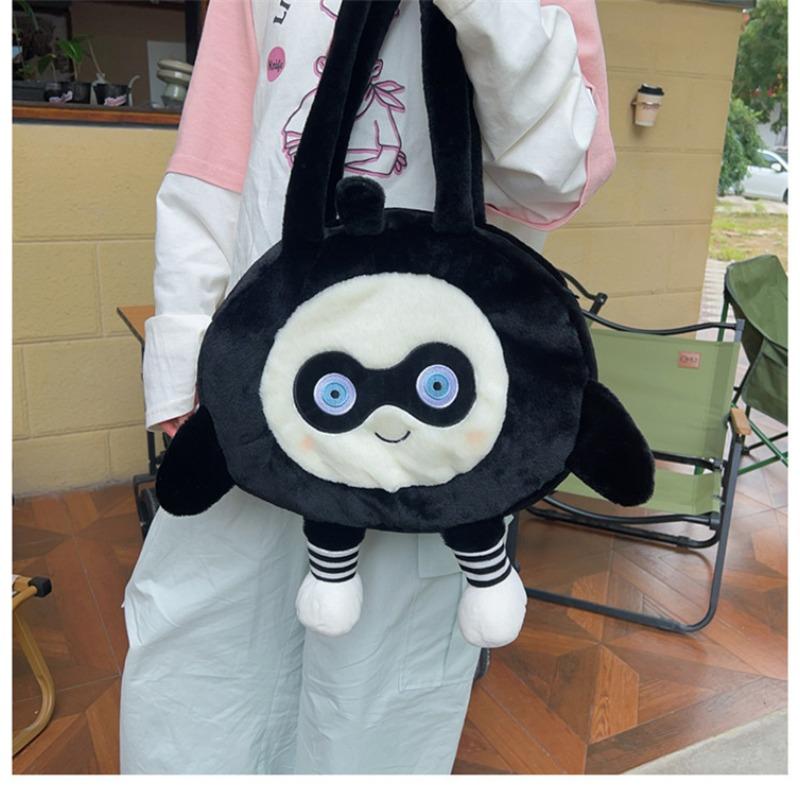 Cartoon Cute Portable Plush Egg Bag Women's New Fashion Trend Tote Bag Student Large-capacity Shoulder Bag