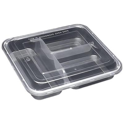 Disposable 3-Compartment Takeout Food Containers