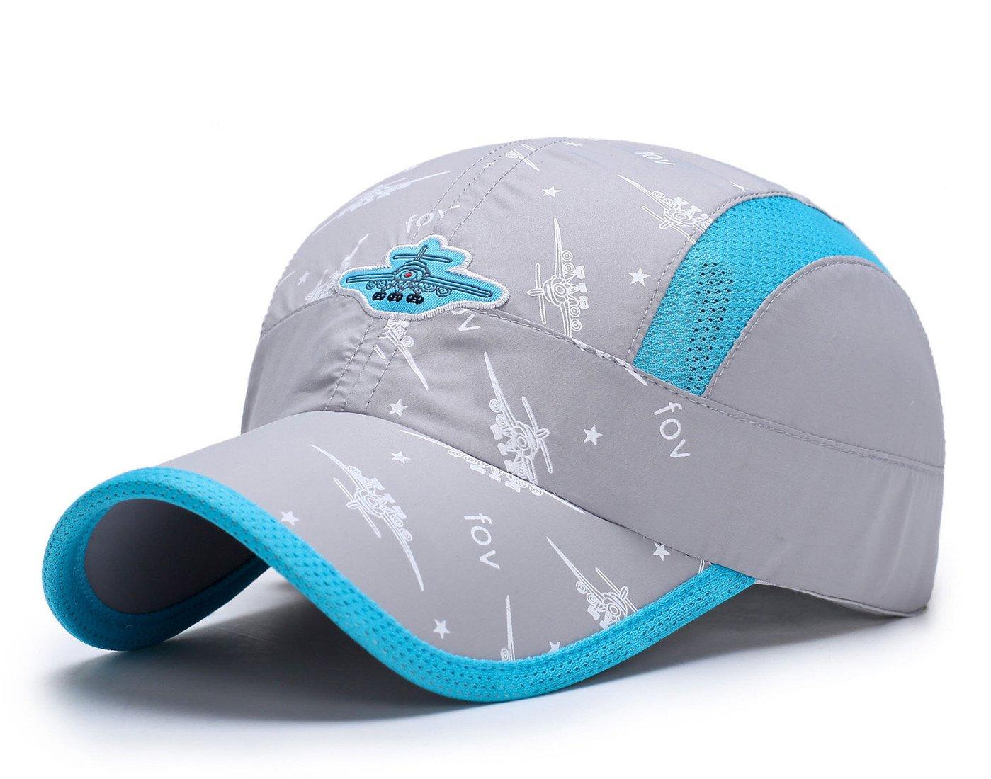 

Cone Tail Summer Mesh UV for Boys and Girls Kids Cap, Lightweight, Quick-Drying, Protection, Adjustable, Gray, серый