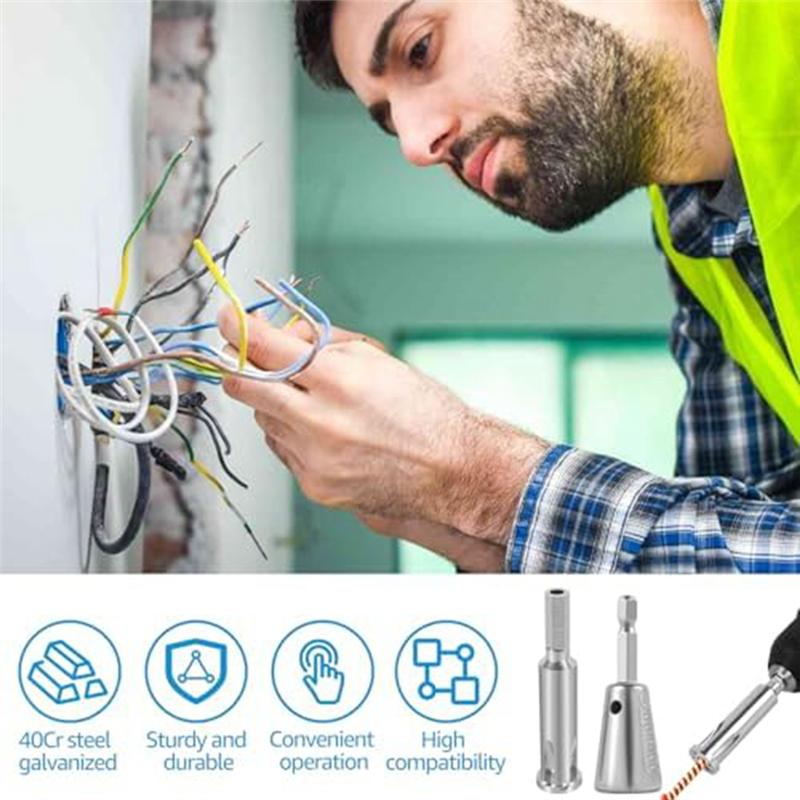 A44Z-Wire Twisting Tool 1/4Inch Hex Shankcable Stripper And Twister Tool Cable Twisting Connector Tool For Cable Wire