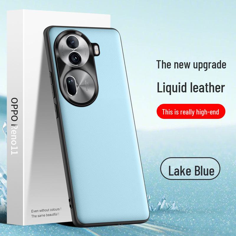 

Защитный чехол из жидкой кожи для Oppo Reno 11, защита от падений и загрязнений, цельная конструкция, возможна доставка. oppoReno11
