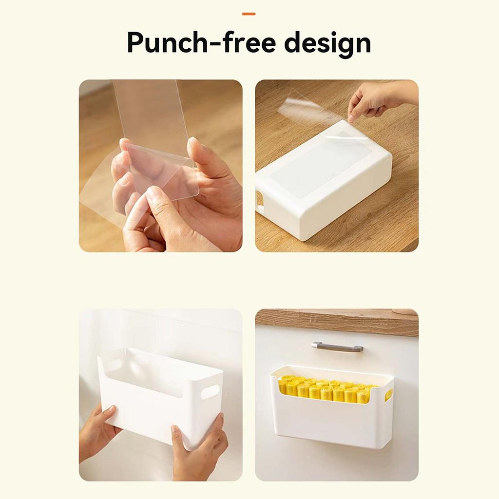  Wall Mounted Cabinet Plastic Storage Rack Multifunctional Punch Free Fridge Door Storage Holder Kitchen Storage Organiz