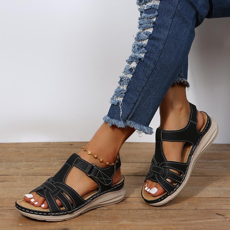 Fashion Summer Shoes Women's Wedge Sandals New Open Toe Platform Casual Shoes for Women Outdoor Light Flat Ankle Strap Women Sandals