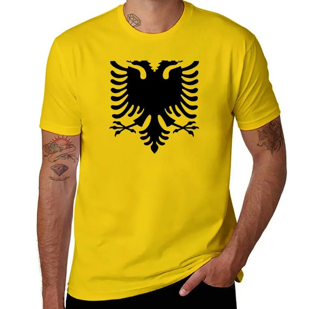 Shqipe - Albanian Griffin T-Shirt Customizeds Aesthetic Clothes Plus Size Tops Black T-shirts for Men