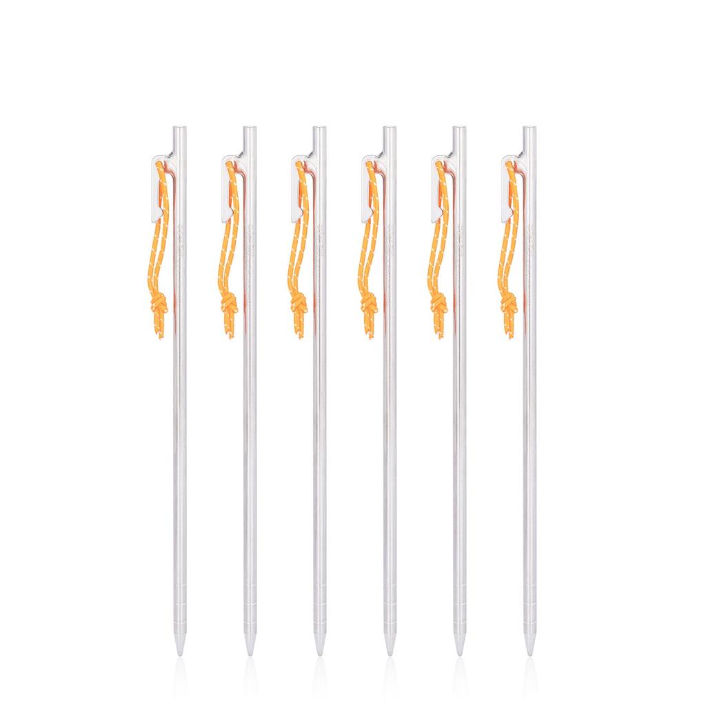 Boundless Voyage Tent Pegs 20cm24cm30cm Set of 46 Hard SoilGrassland Pegs Outdoor Camping Titanium Alloy Forged Peg Setup Tools ([30CM] Set of 6)