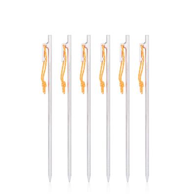 Boundless Voyage Zeltheringe 20 cm, 24 cm, 30 cm, 46er-Set, für harten Boden, Grasland, Outdoor-Camping, Titanlegierung, geschmiedete Heringe, Setup-Tools ([30CM] 6er-Set)