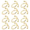 12pcs Metal Napkin Rings Gold Table Setting Decor For Wedding Party Holiday Banquet Fall Christmas Thanksgiving Serviette