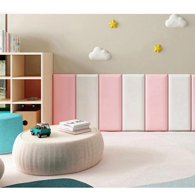 1pc 50x20cm Wall Protector Anti-scratch Self-adhesive Wall Sticker Bedroom Headboard Bedside Cloth Cushion Tatami Decor