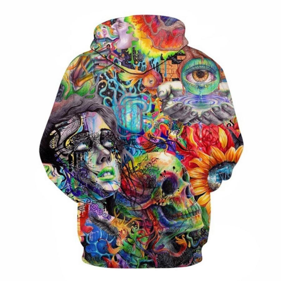 

Худі з 3D-друком Paint Skull 6XL
