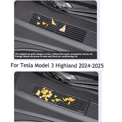 Für Tesla Model 3 2024-2025 Lüftungsgitter, Lufteinlassgrill & Lufteinlass-Schutzgitter - Vorne Schwarz ABS-Schutz Zubehör, Langlebig