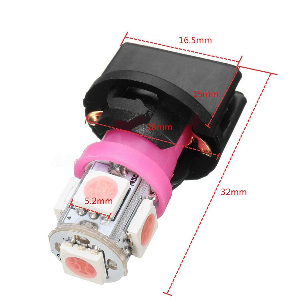 Instrument LED Bulbs Kit Light Purple T10 194 10Pcs