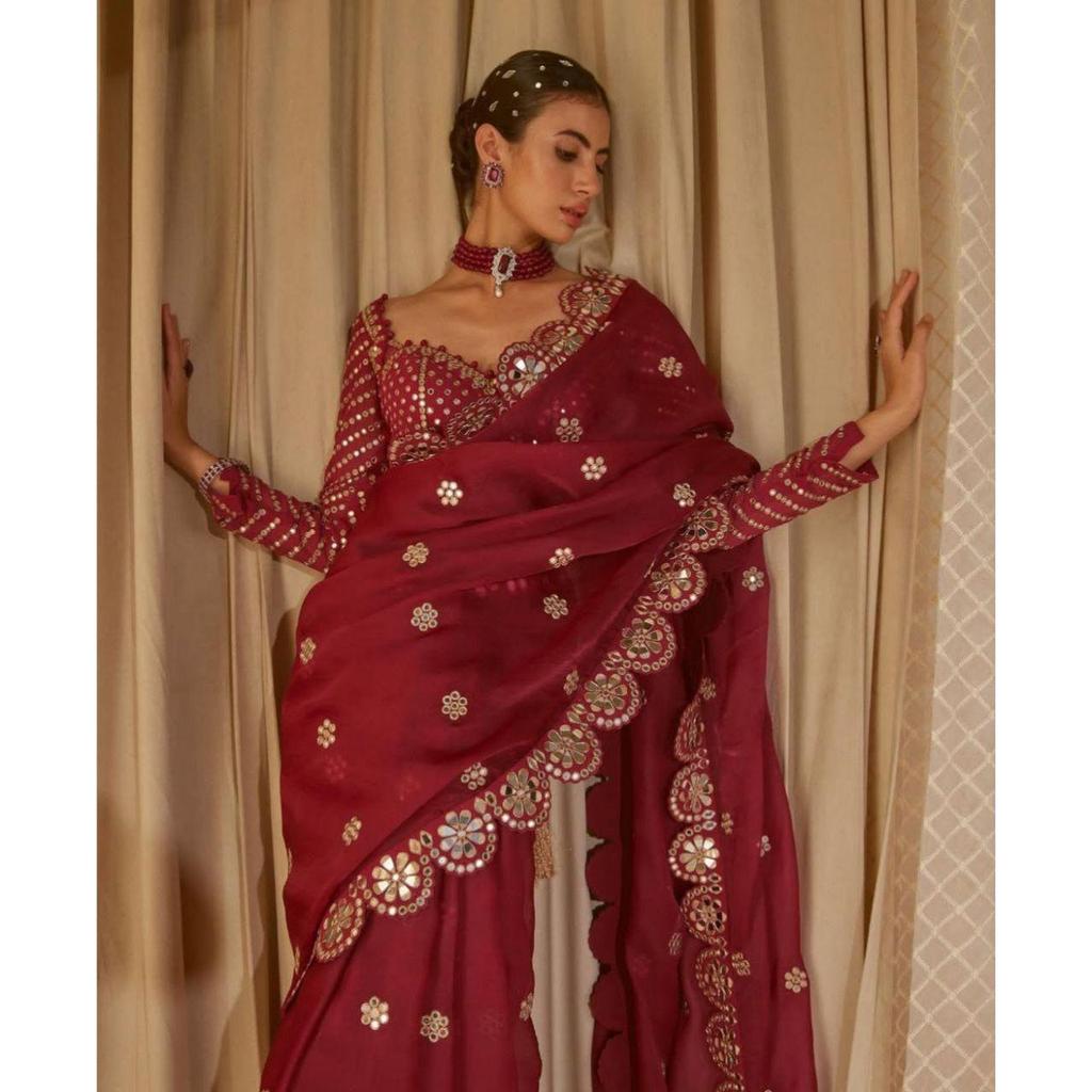 Latest new wedding wear saree