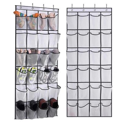 12/24 Fächer Schuhregal Aufbewahrungstasche Transparenter Oxford-Stoff PVC Organizer Mehrschichtig Handwaschbar Schuhhalter Kleinkram Organizer