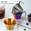 304 Stainless Steel Espresso 100ML Measuring Cup with Scale for Milk & Coffee