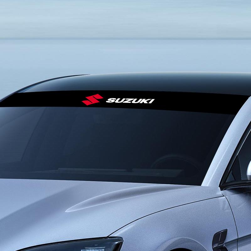 1Pcs Car Windshield Sticker Fashion Sport Decals Decoration Sticker For Suzuki Jimny GW250 Samurai Vitara Swift Baleno SX4 Ignis Alto Splash Swace