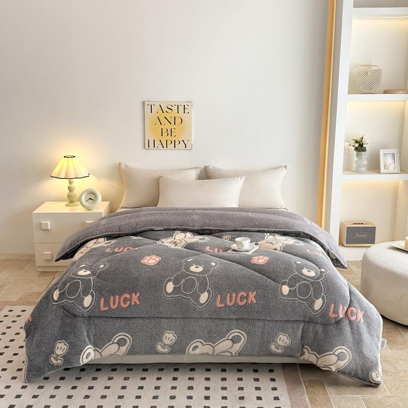 Super Thick Warmth Autumn Winter Blanket King Lambswool Thicken Warm Comforter Fluffy Comfortable Anti-static Plush Duvet Quilt