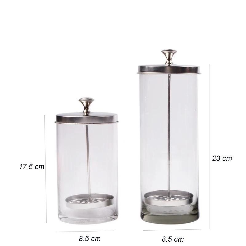 Barber Sterilizer Jar Comb Sterilization Tank Glass Cleaning Spa Eyelash Extensions Nail Tool Barber Sanitizing Disinfection