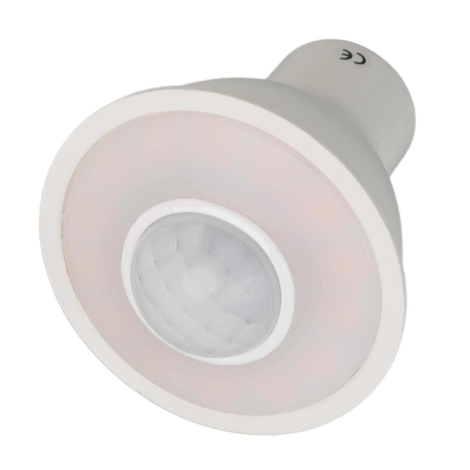 

GU10 Light Bulb Infrared Human Induction Replacement Bulb for Ceiling Corridor Porch Lamp Warm Light 3000K 5W 500LM AC