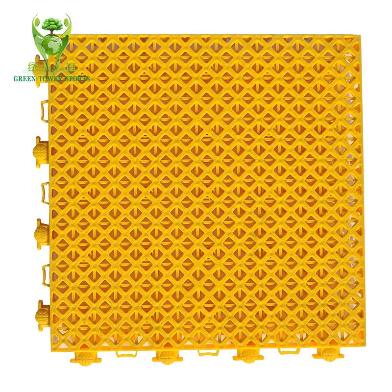 PP Interlocking Sports Flooring Suspended Floor 5/8 Thick 12x12 Modular Court Tiles for Outdoor Basketball & Pickleball