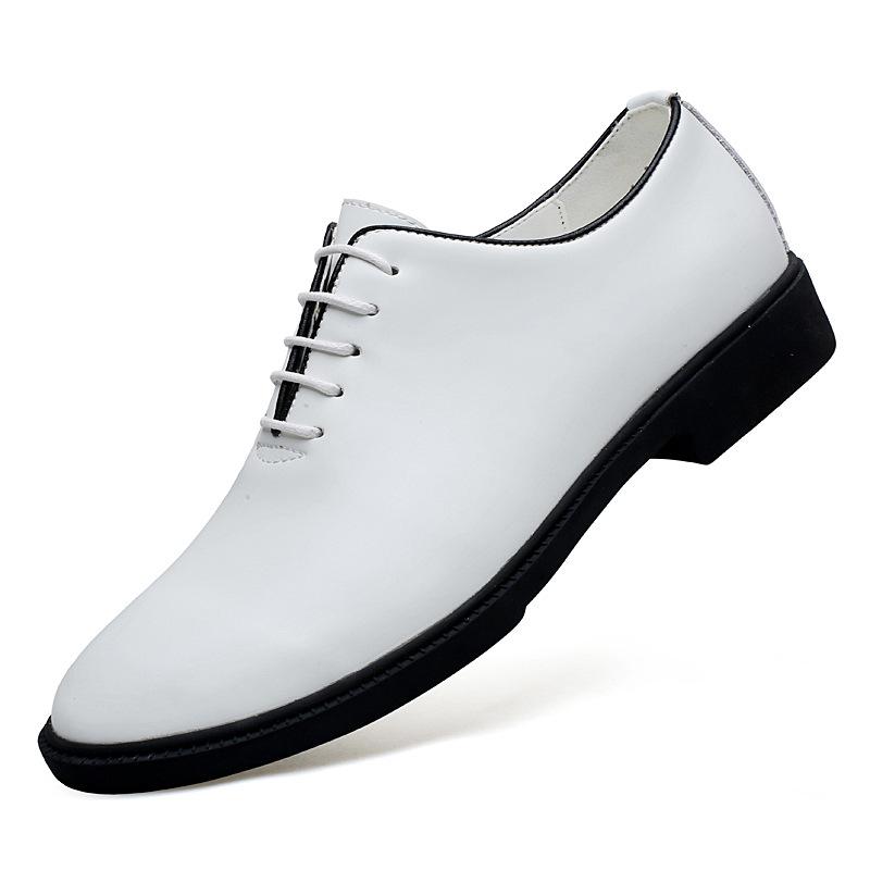 

Men s shoes large size leather business dress leather shoes men s studio wedding photography pointed leather shoes wedding groom shoes 44 белый