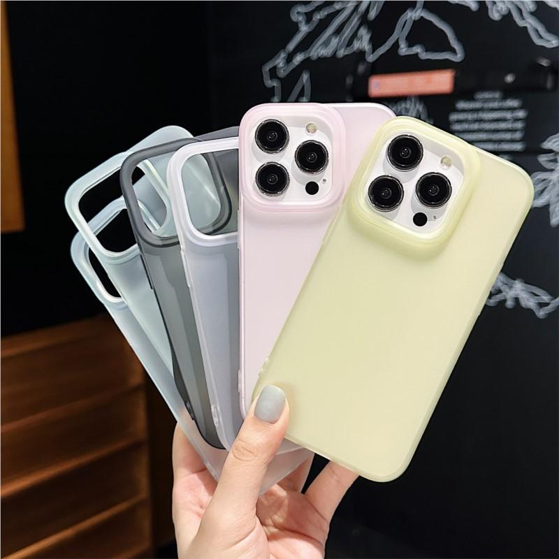 Matte Transparent Silicone Soft Case For iPhone 16 15 14 Plus 13 12 11 Pro X XR Max 7 8 Plus Clear Frosted Shockproof Cover