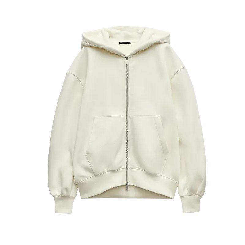 Spring New Arrival Women's Clothing High Waist Flannel Straight-Leg Pants 4174843 Zipper Ornament Loose Sweater 4174842