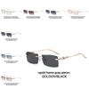 Modern Cheetah Decor Minimalist Metal Square Sunglasses For Summer Outings And Parties
