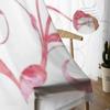 Red Pink Butterfly Curves Watercolor Chiffon Sheer Curtains for Living Room Bedroom Window Curtain Voiles Tulle Cortinas