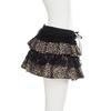Leopard Print Lace Patchwork Y2K Skirt - European & American Sexy Slim Fit