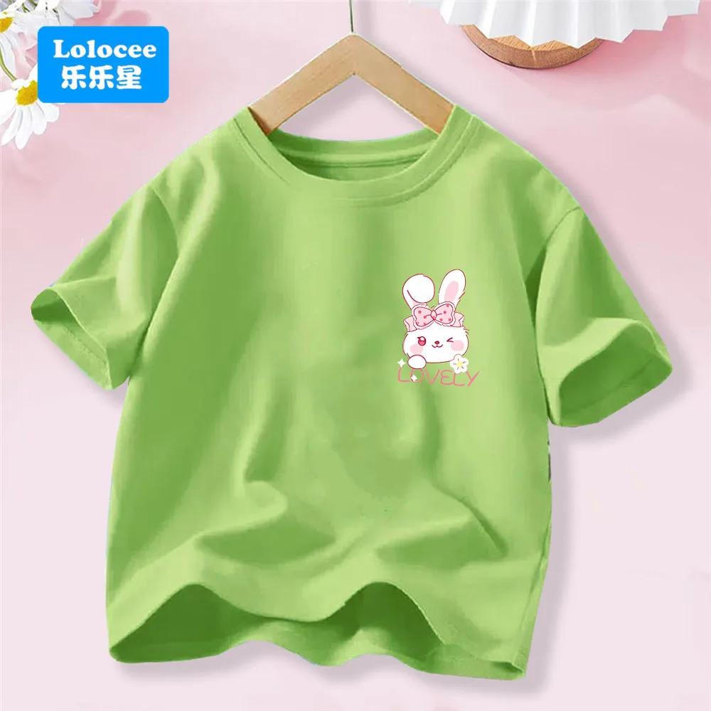 Sweet Heart Print T-Shirt Crew Neck Short Sleeve T-Shirt Casual Every Day Tops, Girls Clothing Fashion Teens Sport Clothes
