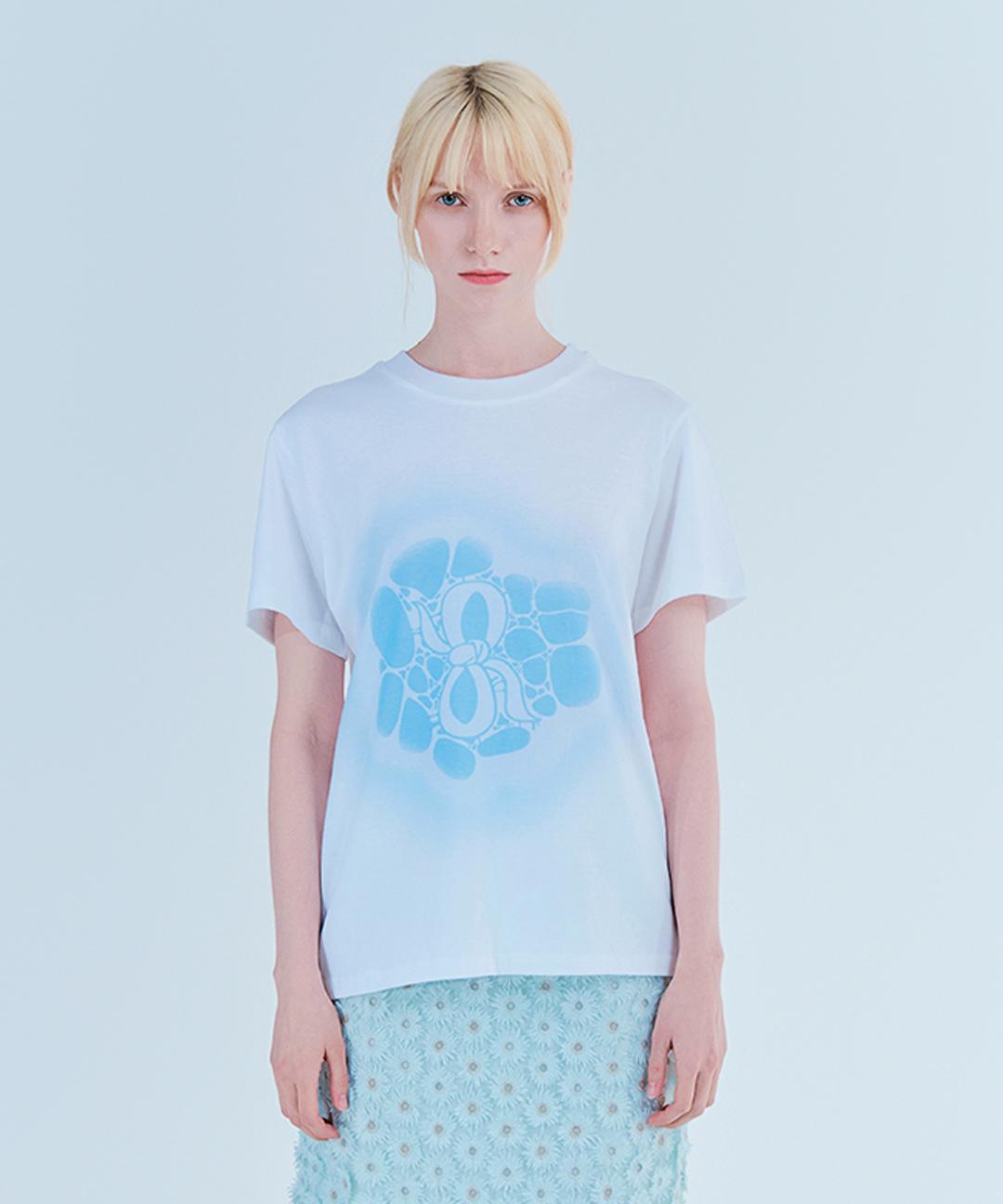 We Love Silket Cotton Bubble T-Shirt_White