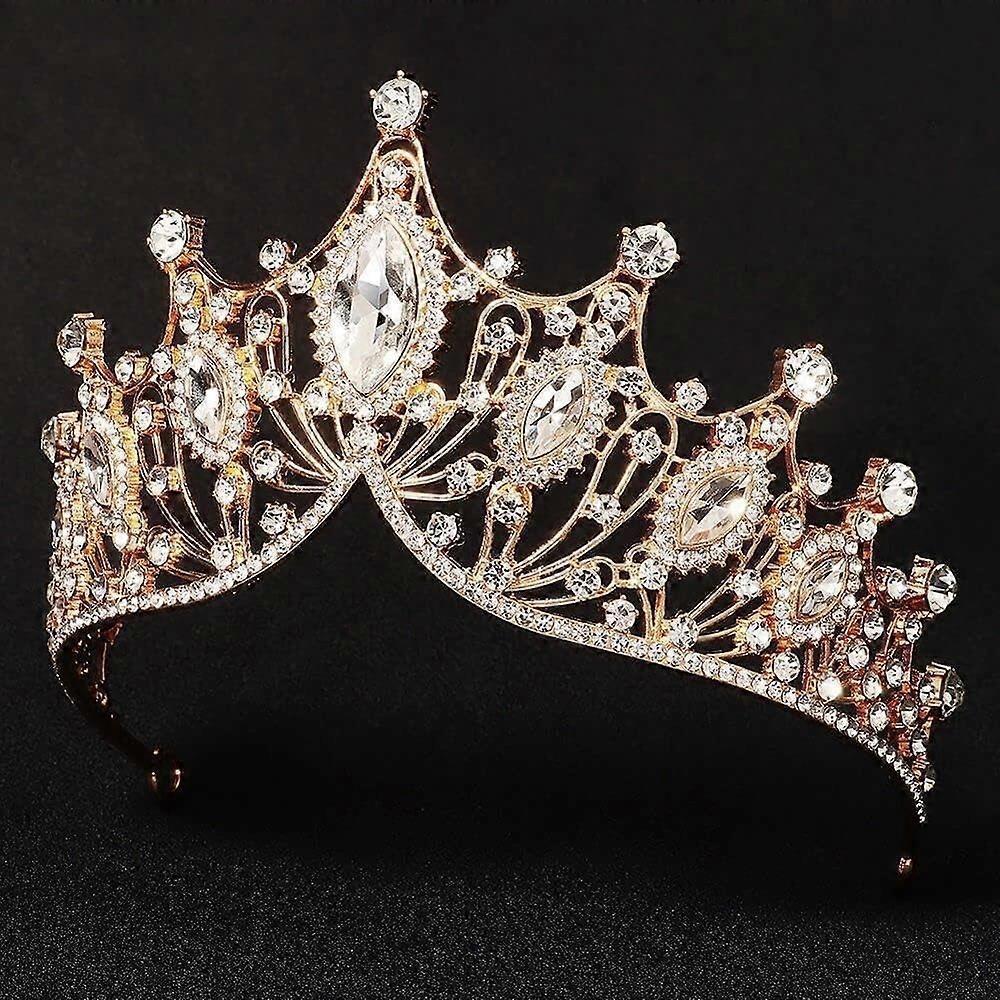 Crystal Crown Headband Vintage Hair Ornaments Headwear Zircon Tiara
