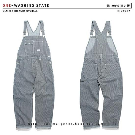 Kojima Jeans Basic Size L Men's Overalls, Indigo,