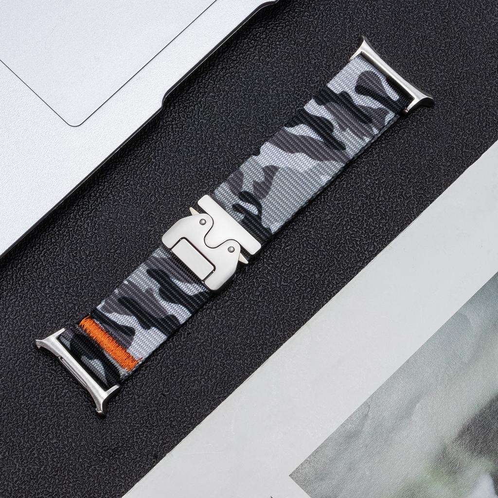 Sport Nylon Band For Samsung Galaxy Watch Ultra 47mm Camouflage Water Resistant Men Wearable Bracelet Galaxy Watch Ultra Strap