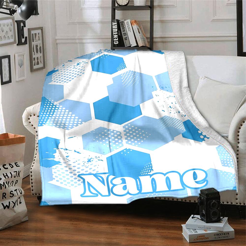 Custom Name Minecraft Adventure Quest Blanket for Couch & Bed, Plush Cozy Fuzzy Blanket Super Soft & Warm Blankets for Fall and Winter. 0908442
