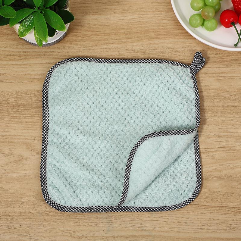 

Kwangala Lint-Free Coral Fleece Kitchen Dishcloth - Absorbent Small Towel 25x25 cm