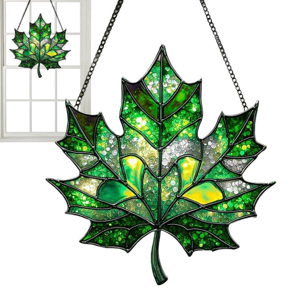 Künstliche Acryl 2D Ahornblätter Herbst Fake Blätter Sonnenfänger Ahornblätter Thanksgiving Weihnachten Hochzeitsparty Dekoration