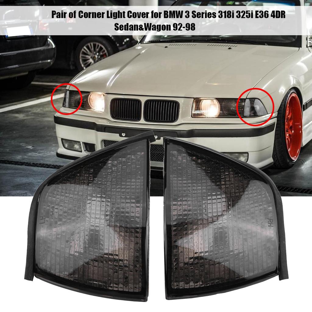 Pair of Corner Light Cover for 3 Series 318i 325i E36 4DR Sedan&Wagon 92 98