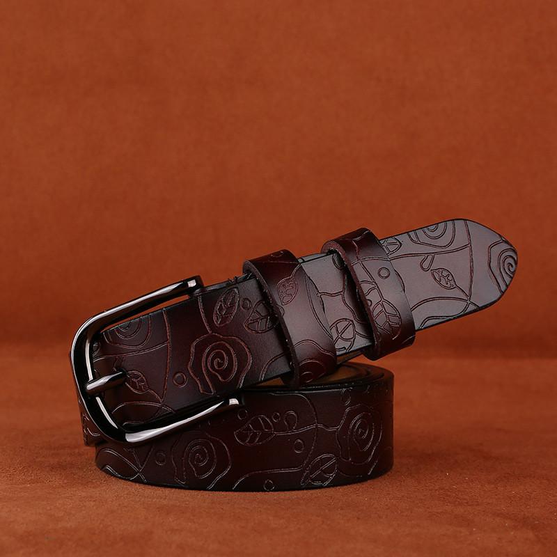 Casual Leather Girl Belt Simple Pattern Alloy Closure Daily Fashion Decoration