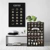 1pc Coffee Essential Guide Poster Self-adhesive Art Waterproof Paper Sticker Coffee House Bar Room Wall Decor