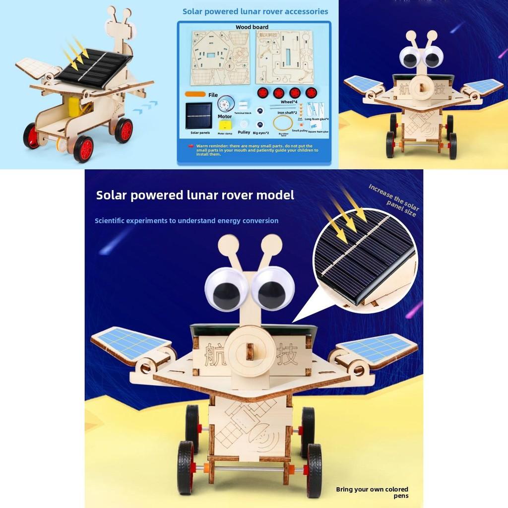 Wissenschaftsexperiment DIY Solar Mond Rover mit wiederaufladbarem Motor für Kinder Wissenschaftliches Bildungsset