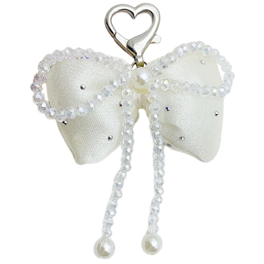 Křišťálové korálky Řetízek na mobilní telefon Barevný přívěsek s mašlí Přívěsek na klíče Vícebarevná dekorace školní taška ve tvaru motýla