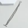 Men's Stylish Double Layer Stainless Steel Chain Bracelet